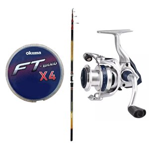 Yekoutdoor Hazır Olta Seti Okuma Savant Surf 420 Cm 4 Parça Surf Kamışı&okuma Aria-8000a 1bb Olta Makinesi