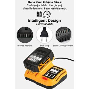18v Metal Şanzıman Çift Akülü Şarjlı Darbeli Matkap