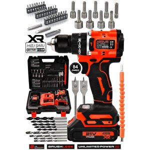 21v Çelik Mandren Kömürsüz Motor Darbeli Şarjlı Matkap Vidalama