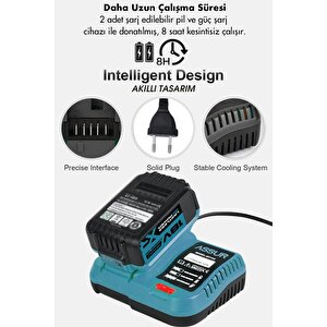 18v Metal Şanzıman Çift Akülü Şarjlı Darbeli Matkap