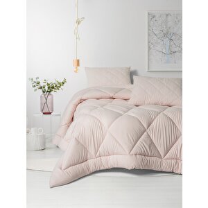 Softwash Çift Kişilik Yorgan Seti Pembe 160x200 Lastikli Çarşaf