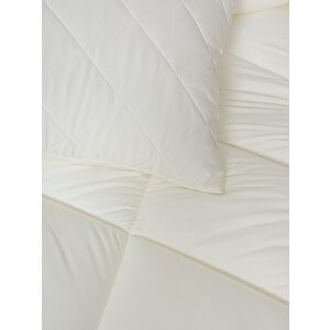 Softwash Çift Kişilik Yorgan Seti Ekru 180x200 Lastikli Çarşaf