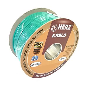 Herz Rg6 -u6 Uydu Anten Kablosu - 100 Metre Yeşil