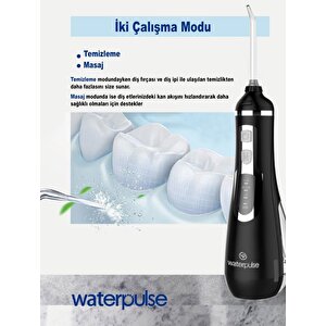 Waterpulse Wp-v500-b Water Flosser Taşınabilir, Şarjlı, Masajlı, Diş/protez Bakım Ve Ağız Duşu