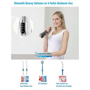 Waterpulse Wp-v500-b Water Flosser Taşınabilir, Şarjlı, Masajlı, Diş/protez Bakım Ve Ağız Duşu