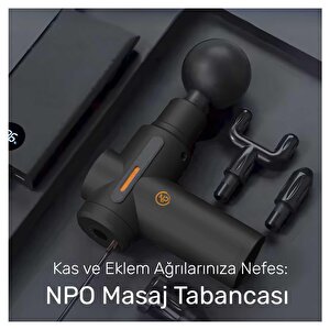 Npo Nmj17 4 Masaj Başlıklı 6 Seviyeli 3800rpm Titreşimli Type-c Şarjlı Taşınabilir Profesyonel Mini Masaj Tabancası