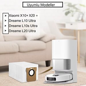 Xiaomi X20 + / X20 Plus / X10 + ( B101gl) Uyumlu Robot Süpürge Toz Torbası 2 Adet