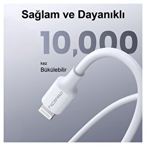 Npo Utl20 45w 2m Tpe Usb To Lightning Hızlı Şarj Ve Data Kablosu 3 Adet