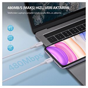 Npo Ctc12 60w 1.2m Tpe Type-c To Type-c Hızlı Şarj Ve Data Kablosu 4 Adet