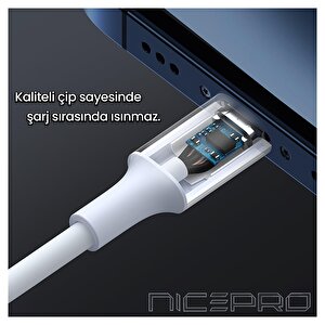 Npo Ctc12 60w 1.2m Tpe Type-c To Type-c Hızlı Şarj Ve Data Kablosu 4 Adet