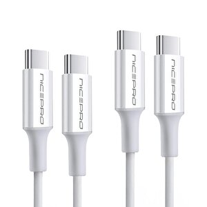 Npo Ctc12 60w 1.2m Tpe Type-c To Type-c Hızlı Şarj Ve Data Kablosu 2 Adet