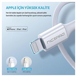 Npo Utl20 45w 2m Tpe Usb To Lightning Hızlı Şarj Ve Data Kablosu 2 Adet