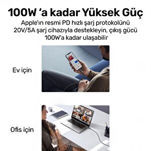 Usams Us-sj744 Type-c To Type-c 100w Meteor Efekt Ekranlı 1.2m Hızlı Şarj Ve Data Kablosu Antrasit