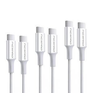 Npo Ctc02 60w 20cm Tpe Type-c To Type-c Hızlı Şarj Ve Data Kablosu 3 Adet