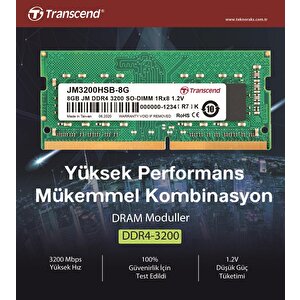 Jm3200hsb-8g 8gb Ddr4 3200mhz Cl22 1.2v Notebook Ram