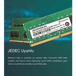Transcend Jm3200hsb-8g 8gb Ddr4 3200mhz Cl22 1.2v Notebook Ram