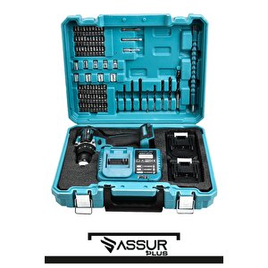 Assur Plus 21v Bakır Sargı Kömürsüz Motor Çelik Mandren Darbeli Şarjlı Matkap Akülü Vidalama