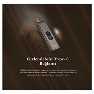 Transcend Ts512gesd330c 512gb Type-c Gizlenebilir Başlıklı Taşınabilir Metal Kasa Ssd