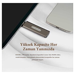 Transcend Ts512gesd330c 512gb Type-c Gizlenebilir Başlıklı Taşınabilir Metal Kasa Ssd