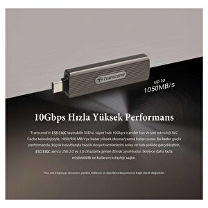 Transcend Ts512gesd330c 512gb Type-c Gizlenebilir Başlıklı Taşınabilir Metal Kasa Ssd
