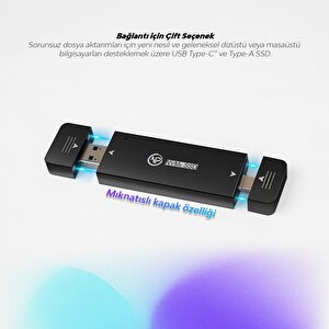 Npo Dk01 Usb-a/type-c 1000/900mb/s 1tb 22x42 M.2 Nvme Taşınabilir Harici Ssd