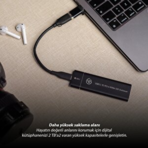Npo Dk02 Nvme M.2  Usb-a/type-c Kablolu Taşınabilir Harici Ssd Için Boş Kutu