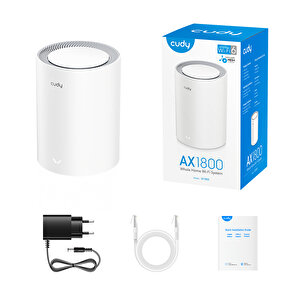 Cudy M1800 5ghz 1201mbps, 2.4ghz 574mbps 2 Hızlı Ethernet Port,4 Dahili Anten, Wi-fi 6 Mesh Router