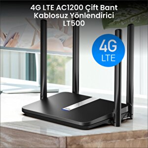 Lt500 2,4ghz 300mbps, 5ghz 867mbps, 4 Port Wi-fi Mesh 4g Lte Ddns Router (ac1200 Serisi)