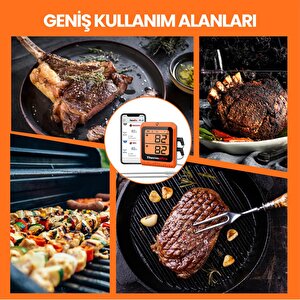 Thermopro Tp920 Cep Telefonu Kontrollü, Bluetooth Ve Çift Problu Profesyonel Gıda Pişirme Termometre
