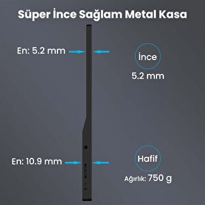 NPO NPM6 15.6" IPS FHD 5ms 60Hz Type-C Telefon ve Oyun Konsolu Uyumlu Metal Kasa Taşınabilir Monitör