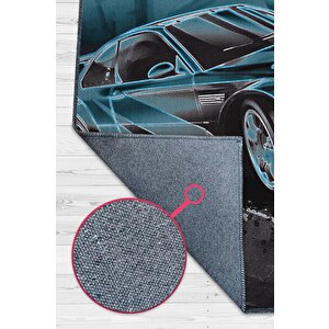 Ben Bitti Demeden Bitmez Renkli Oyuncu Halısı Gri Renk Gamer Temalı Nfs Most Wanted Halı 80x120 cm