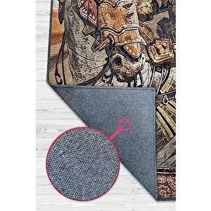 Knight Çok Renkli Oyuncu Halısı Mozaik Desenli Gamer Temalı Halı Knight Sever Hediye Halı 120x180 cm