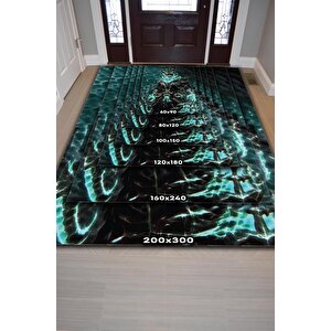 Homshtag Thresh Neon Ren Oyuncu Halısı Zemini Siyah Renk Gamer Temalı League Of Legends Sever Halı