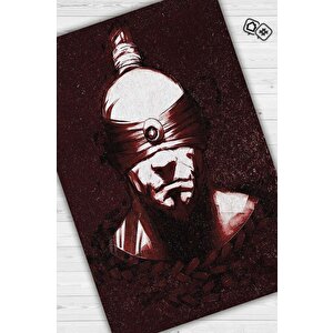 Lee Sin Renkli Oyuncu Halısı Zemini Kahverengi Gamer Temalı League Of Legends Sever Halısı 100x150 cm