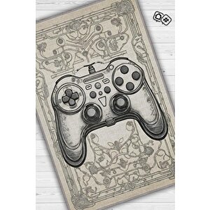 Homshtag Gamer Odası Halısı,krem Renkli Genç Odası Halısı,renkli Oyuncu Odası Halı Çocuk Odası Halı
