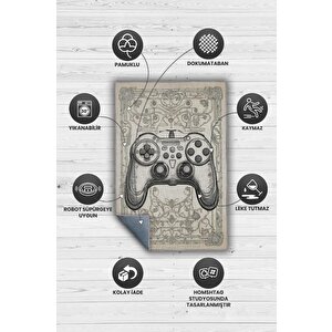 Homshtag Gamer Odası Halısı,krem Renkli Genç Odası Halısı,renkli Oyuncu Odası Halı Çocuk Odası Halı
