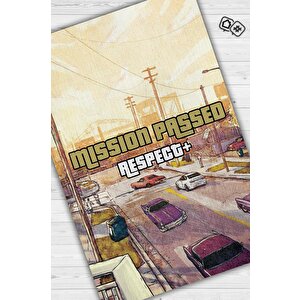 Respect Çok Renkli Oyuncu Halısı Bej Renk Gamer Temalı Halı Modern Gta Oyuncuya Hediye Halı 100x150 cm