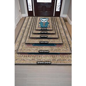 Homshtag Nuh'un Gemisi Koleksiyonu Koala, Çiçek Desenli Art Deco Tarzı Vintage Halı,çok Renkli Maksimalist Halı
