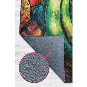 Urgot Çok Renkli Oyuncu Halısı Zemini Çok Renkli Gamer Temalı Dota Sever Hediyelik Halı 80x120 cm