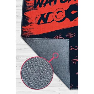 Watch This Çok Renk Oyuncu Halısı Siyah Renk Gamer Temalı Halı Valorant Sever Hediye Halı 120x180 cm