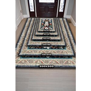 Homshtag Nuh'un Gemisi Koleksiyonu Kedi, Çiçek Desenli Art Deco Tarzı Vintage Halı,çok Renkli Maksimalist Halı