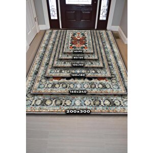 Homshtag Nuh'un Gemisi Koleksiyonu Kelebek, Çiçek Desenli Art Deco Tarzı Vintage Halı,çok Renkli Maksimalist Halı