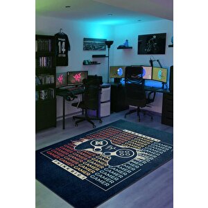 Büyük Düşün Çok Renkli Oyuncu Halısı Gamerlara Özel Tasarım Halılar Hediyelik Oyuncu Halısı 100x150 cm