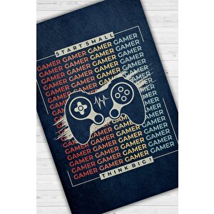 Büyük Düşün Çok Renkli Oyuncu Halısı Gamerlara Özel Tasarım Halılar Hediyelik Oyuncu Halısı 100x150 cm