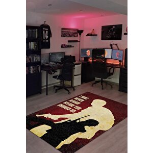 Homshtag Korkmuyordum Çok Renkli Oyuncu Halısı Zemini Kırmızı Gamer Temalı Last Of Us Sever Halısı