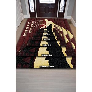 Homshtag Korkmuyordum Çok Renkli Oyuncu Halısı Zemini Kırmızı Gamer Temalı Last Of Us Sever Halısı