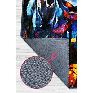 Veigar Çok Renkli Oyuncu Halısı Zemini Siyah Gamer Temalı League Of Legends Hediyelik Halı 200x300 cm