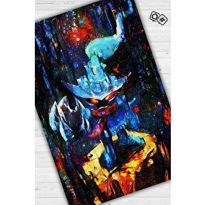 Homshtag Veigar Çok Renkli Oyuncu Halısı Zemini Siyah Gamer Temalı League Of Legends Hediyelik Halı