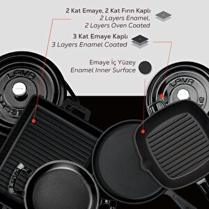 Lava Döküm 5x Trendy Serisi 8 Parça Tencere & Tava Seti