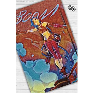 Homshtag Jinx Çok Renkli Oyuncu Halısı Zemini Çok Renkli Gamer Temalı League Of Legends Sever Halısı